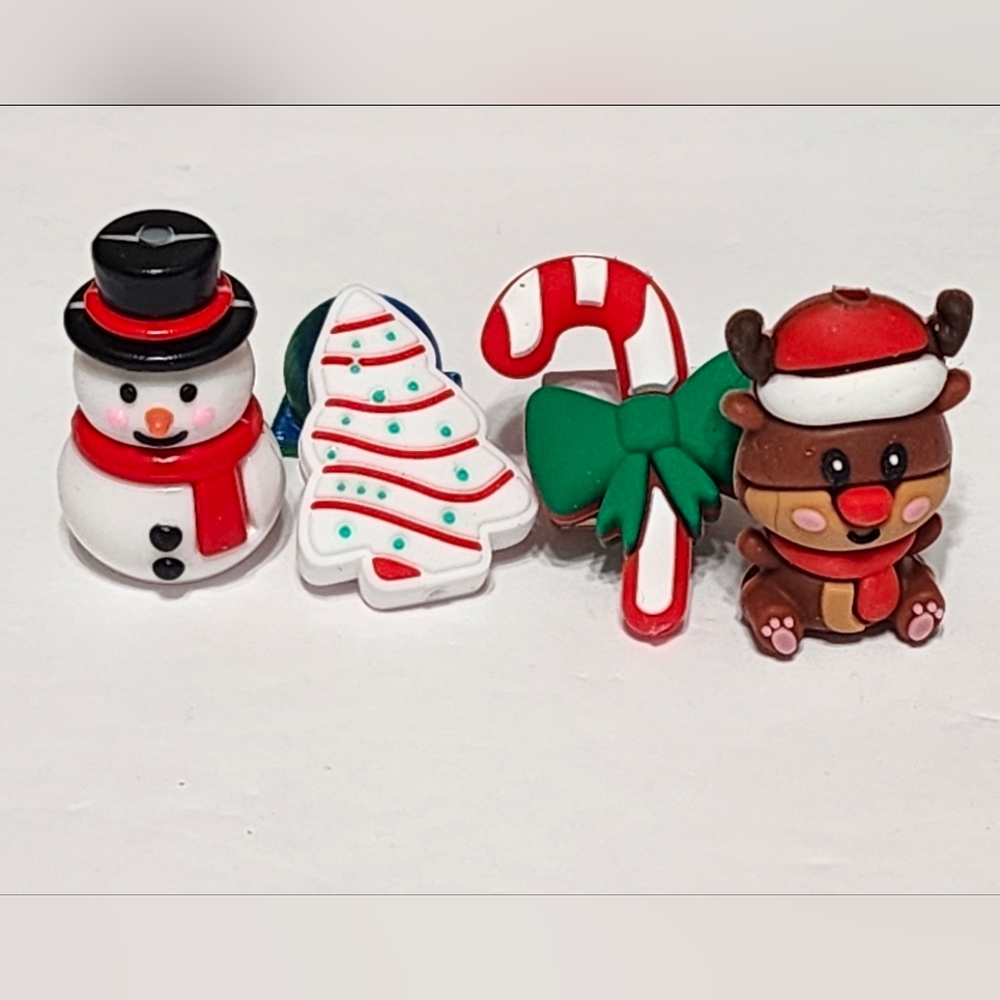 Christmas Focal Beads‎ Snowman Reindeer Candy Cane Crafts Beadable Keychain Bag